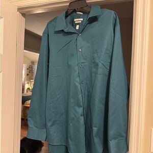 Van Heusen Lux Sateen Teal Shirt